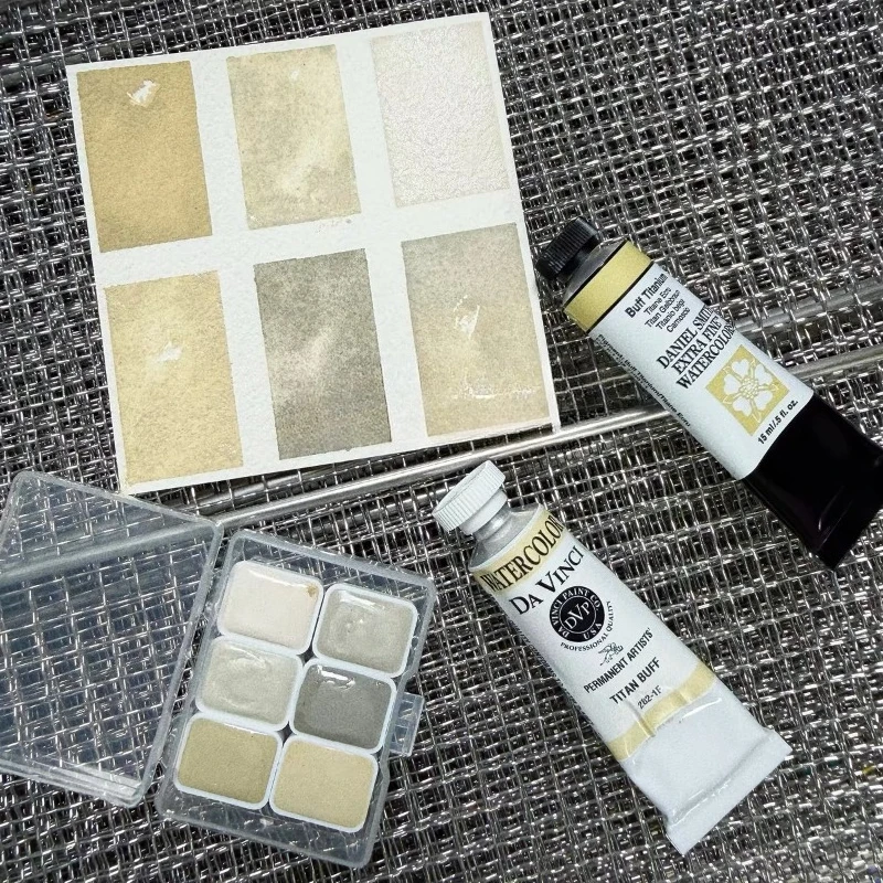 Desaturated 6 Colors Watercolor Paint Set 0.5ml 1ml Handmade Pigment Subpackaging with Clear Plastic Box for Sketch Art Painting