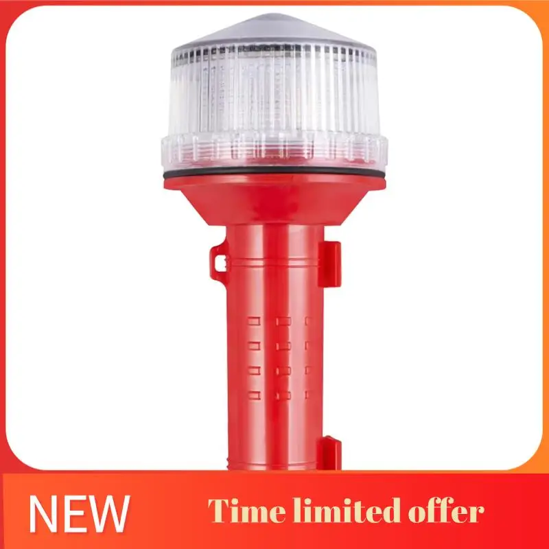 

ABRN-Solar Charging LED Portable Flashlight 2KM Visual Distance Multifunctional Signal Light Safe Sailing Light For Marine