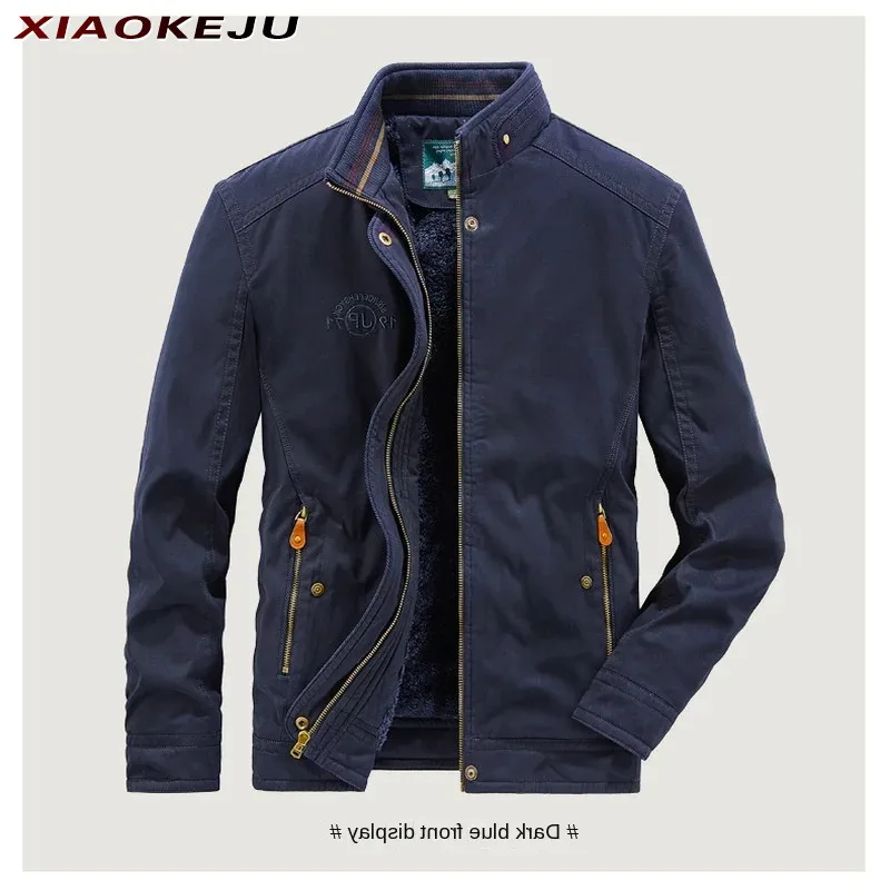 Winter Coat Man Winter Jacket Men Windbreaker Camping Mountaineering Bomber Outdoor Cardigan Windbreak Withzipper Military