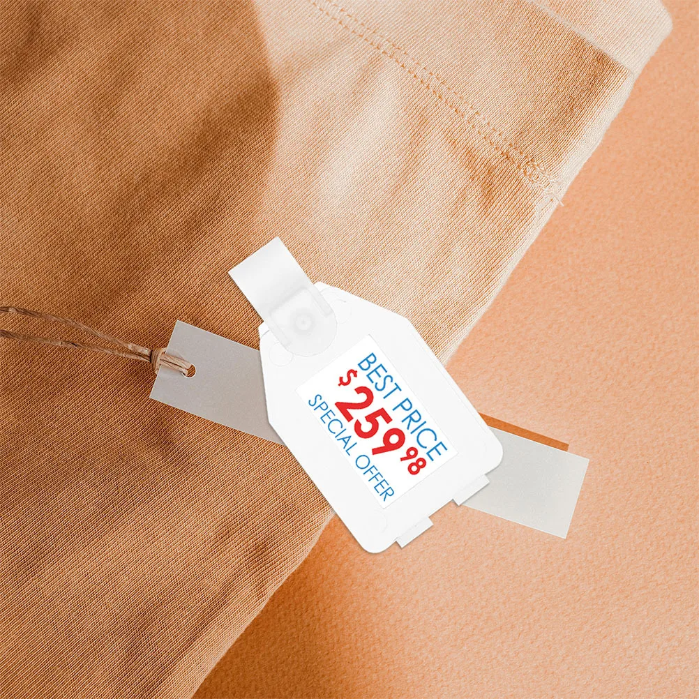 

50Pcs Semi Transparent Plastic Shelf Label Holders Wire Basket Clips Retail Tag Organizers Clear Sign Holders Clear Shelf Labels