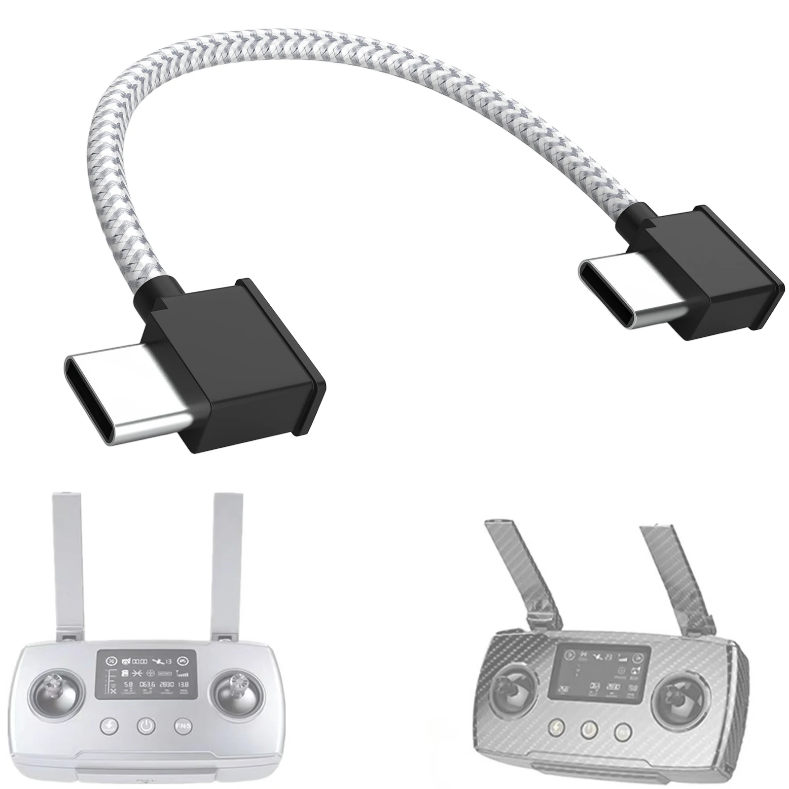 Remote Controller Nylon Braided Cable Type-C Adapter Wire Mobile Phone Data Line for DJI Mavic3/AIR 2/AIR 2S/MINI2