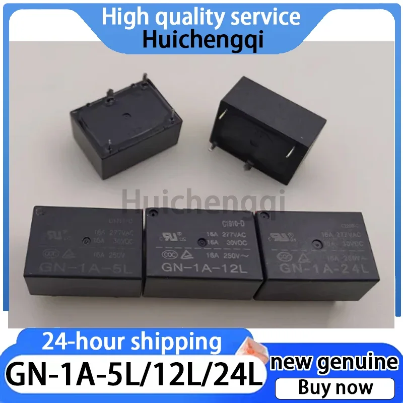 1PCS Genuine GN-1A-5L GN-1A-12L GN-1A-24L Relay 5V 12V 24V 4-pin 16A