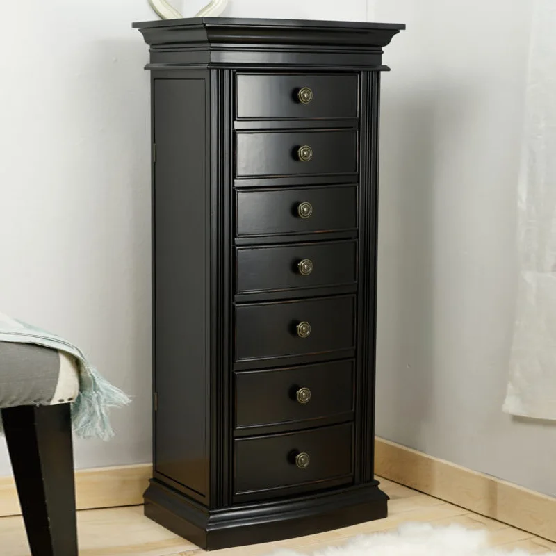 LH all solid wood vertical cabinet master bedroom five six seven eight bucket drawer storage