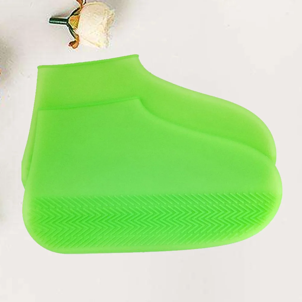 

Green Silicone Shoes Cover Size Resistant Anti-Slip Waterproof Overshoes Outdoor Rain Snow Boot Protector