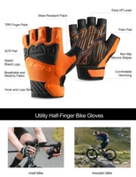 INBIKE 2023 New Arrival MTB Bike Gloves Summer Half Finger Cycling Gloves For Men Women Breathable Sport Bicycle Gloves MH010 - Image 3
