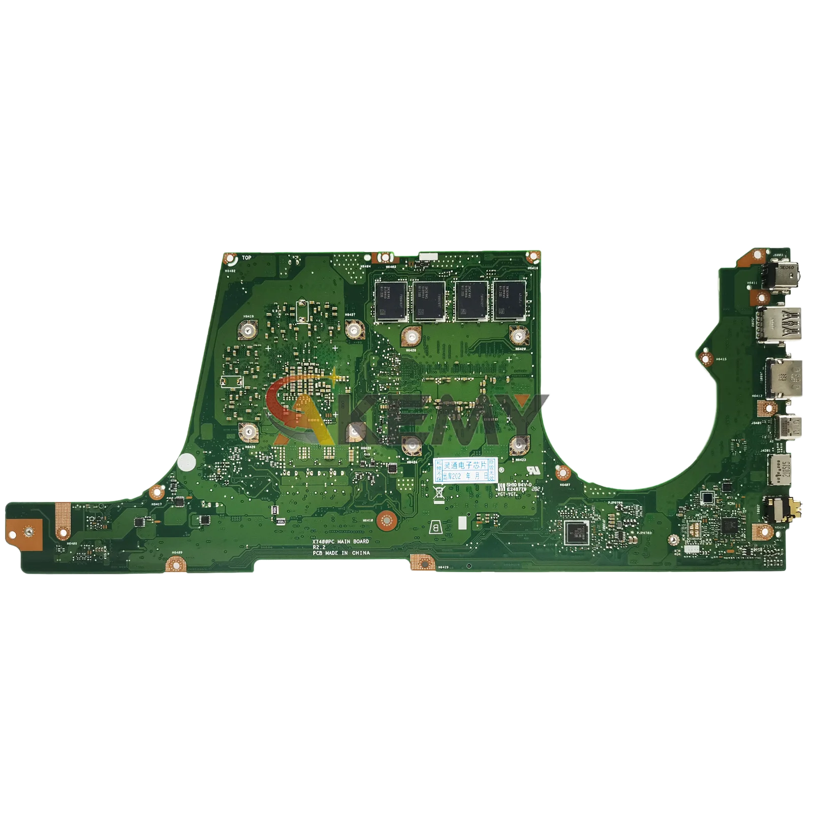 X7400PC Laptop Motherboard For ASUS K3400P V3500P N7400P X7400PE X7400PC K3500P V3400P X7400P Mainboard With  11th Gen I3 i5 i7