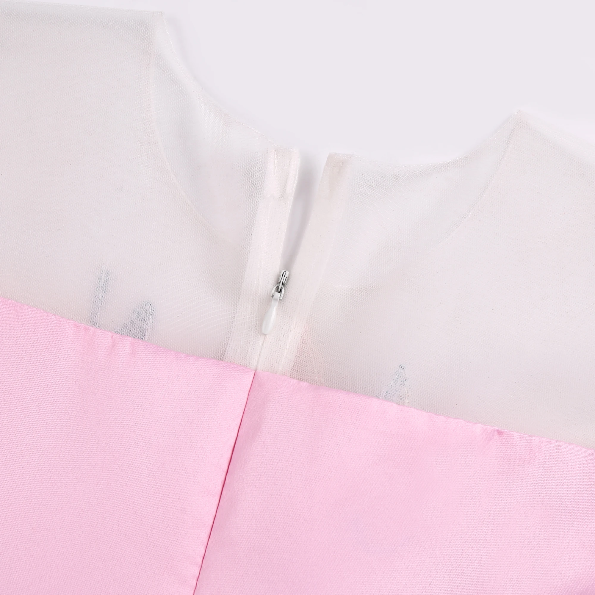 Mädchen-Netz-Seidenkleid mit Blumenstickerei für Hochzeit, Geburtstag, Party, Spitzen-Prinzessinnenkleid, Karneval, Weihnachten, Tanz-Performance-Outfit – Detail 35