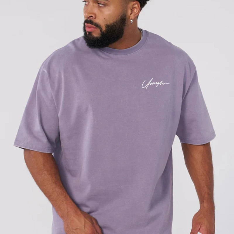 

Men New T-shirts Leisure Sports Cotton Round Neck Oversized T-shirt Fashion Men Clothing Running Training Leisure Sportswear
