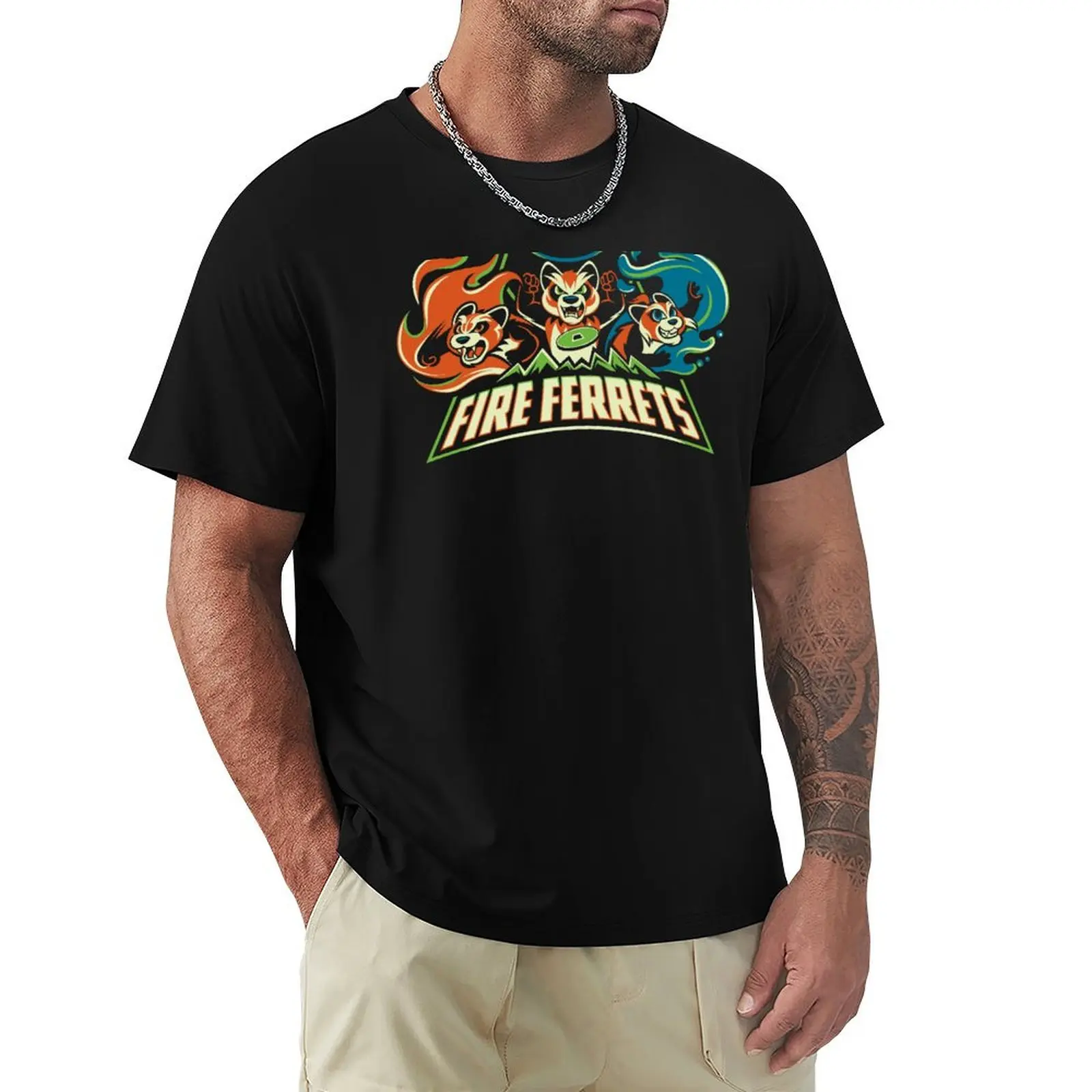 Fire Ferrets! T-Shirt Casual Fashion Print Tee Top