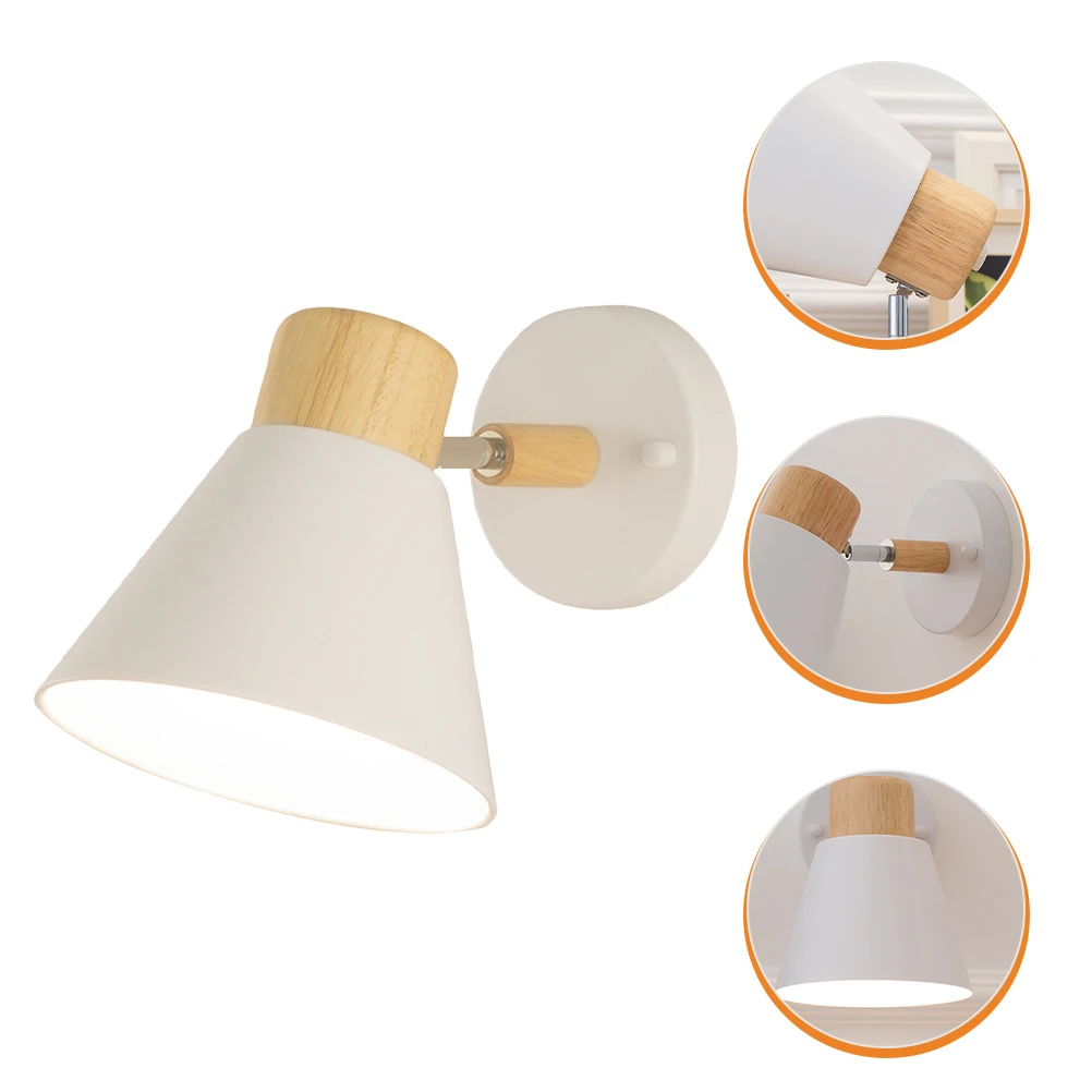 

Wall Lamp White Bedside Lighting for Nordic Bedroom Decor Living Room Balcony Stairs Corridor Modern Wall Light Fixture without