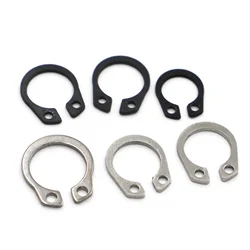 M3 M4 M5 M6 to M50 GB894 Black 65mn Manganese 304 Stainless Steel C Type External Circlip Retaining Clip Ring Washer for Shaft