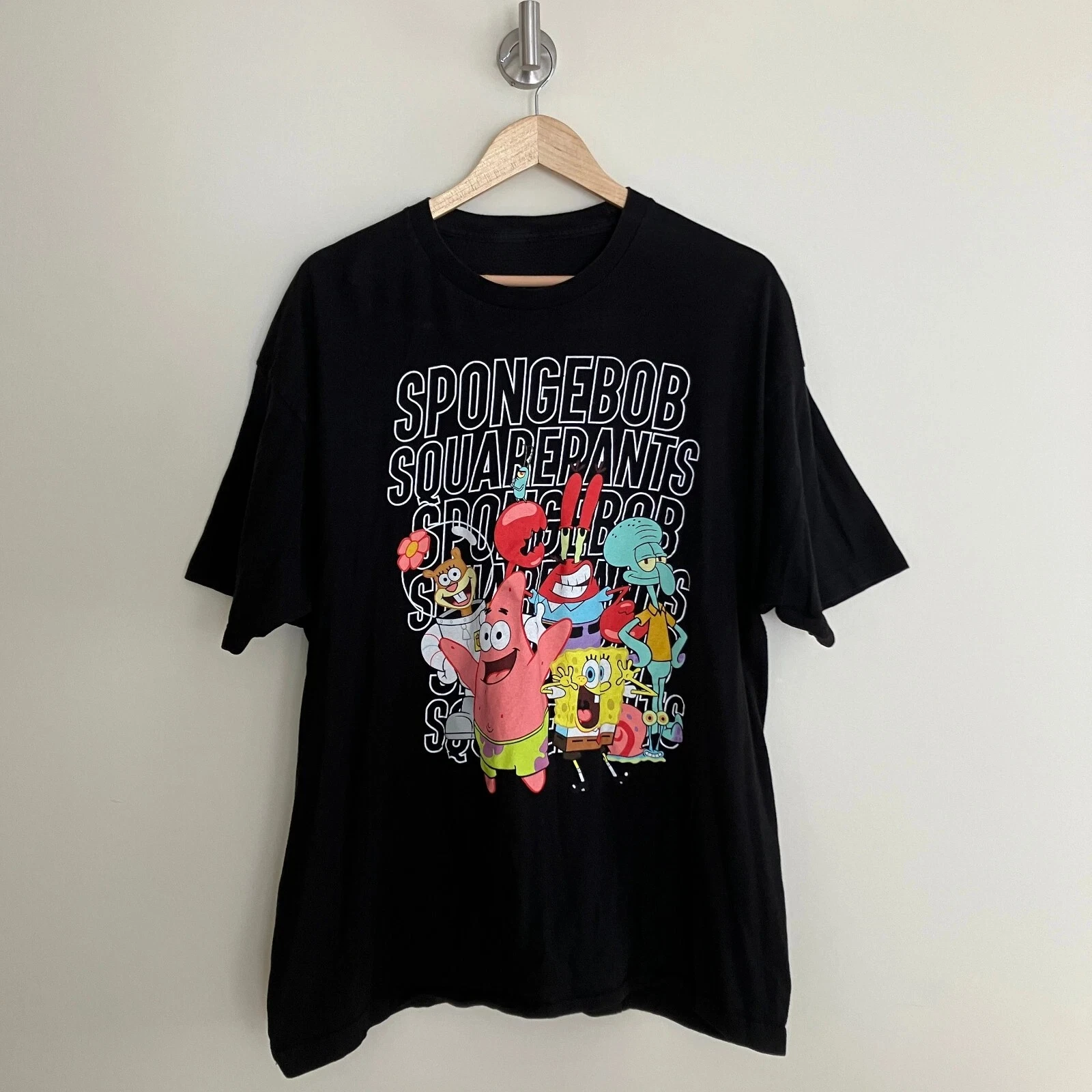 

SpongeBob SquarePants Group Photo Pattern Interesting Pure Cotton Summer New Fashion Trend Leisure Vacation Home