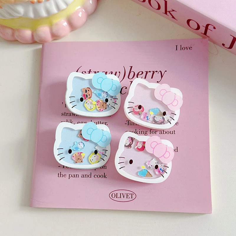 1/2Pcs Cute Cartoon Sanrio Hello Kitty Hair Clip For Women Girls Sweet Versatile Bangs Hair Clip Fashion Hair Accessories Gifts