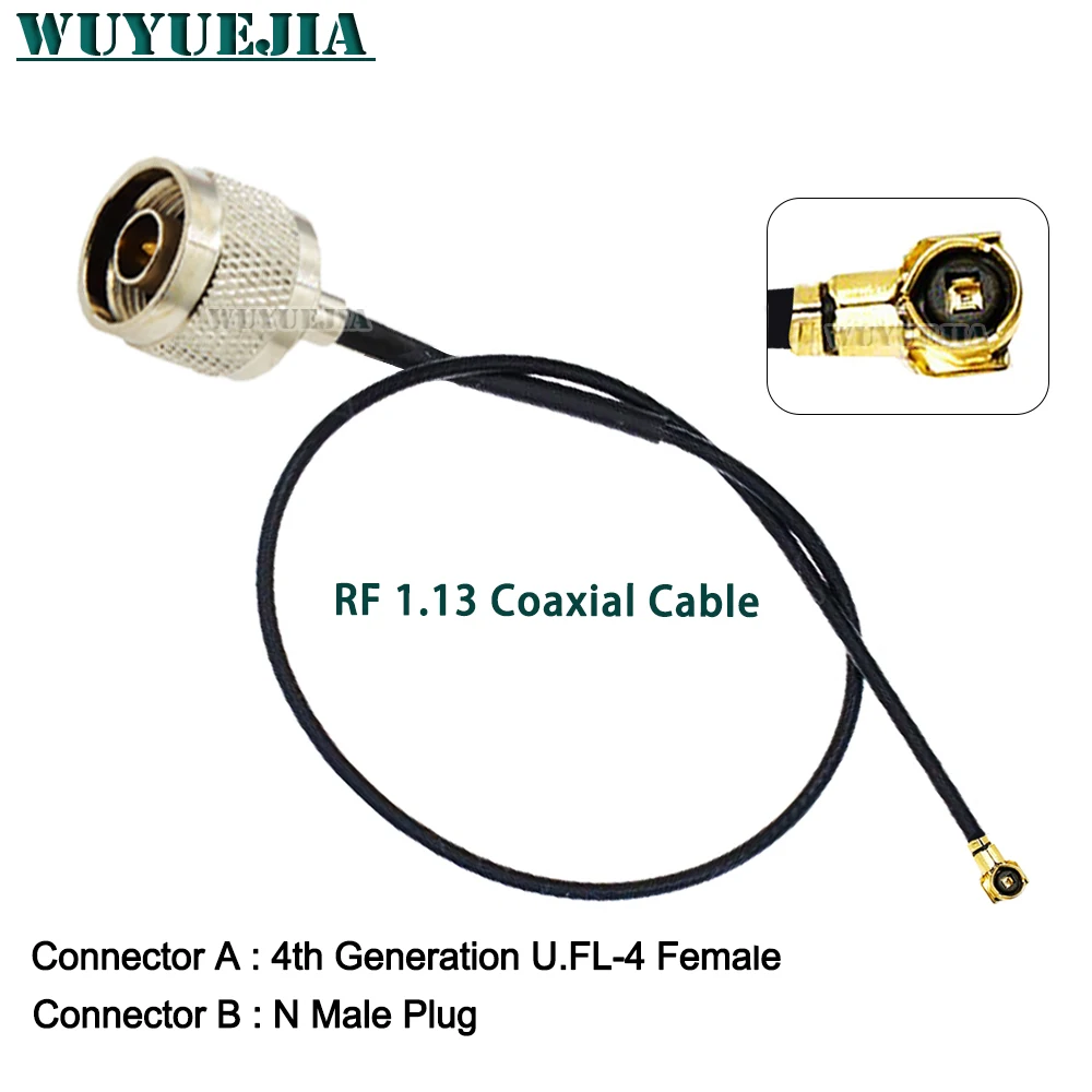 N إلى U.FL MHF-4 RF113 ضفيرة اقناع الجيل الرابع U.FL-4 أنثى إلى N موصل سالب صغير PCI WIFI WLAN هوائي تمديد كابل