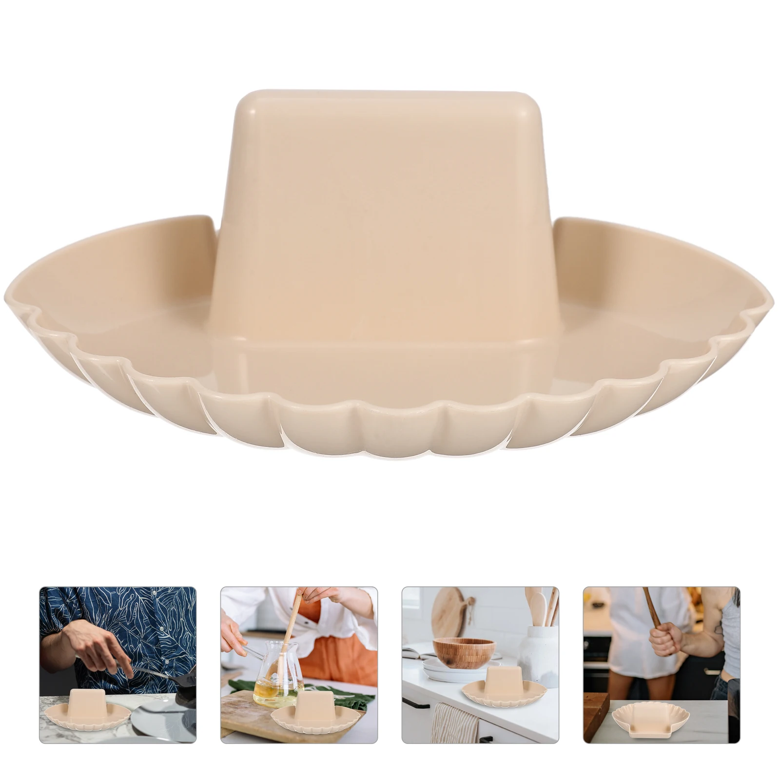 

Pot Lid Holder Spoon Rest Chopsticks Holder Kitchen Gadget Non Slip Wear Resistant ABS Material Lightweight Storage Organizer