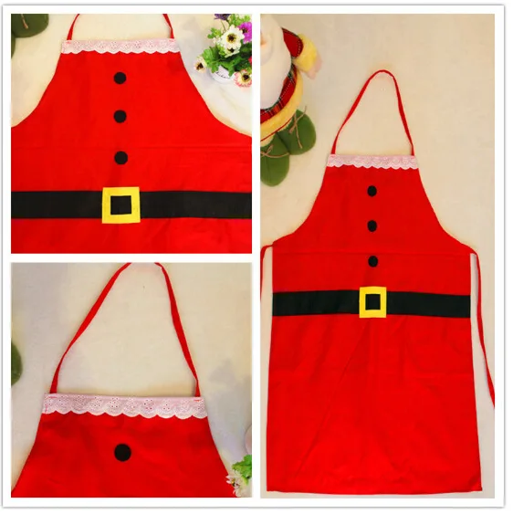 Christmas Apron Father Christmas Apron Men\'s and Women\'s Home Kitchen Cooking Baking Greaseproof Apron Christmas Decoration