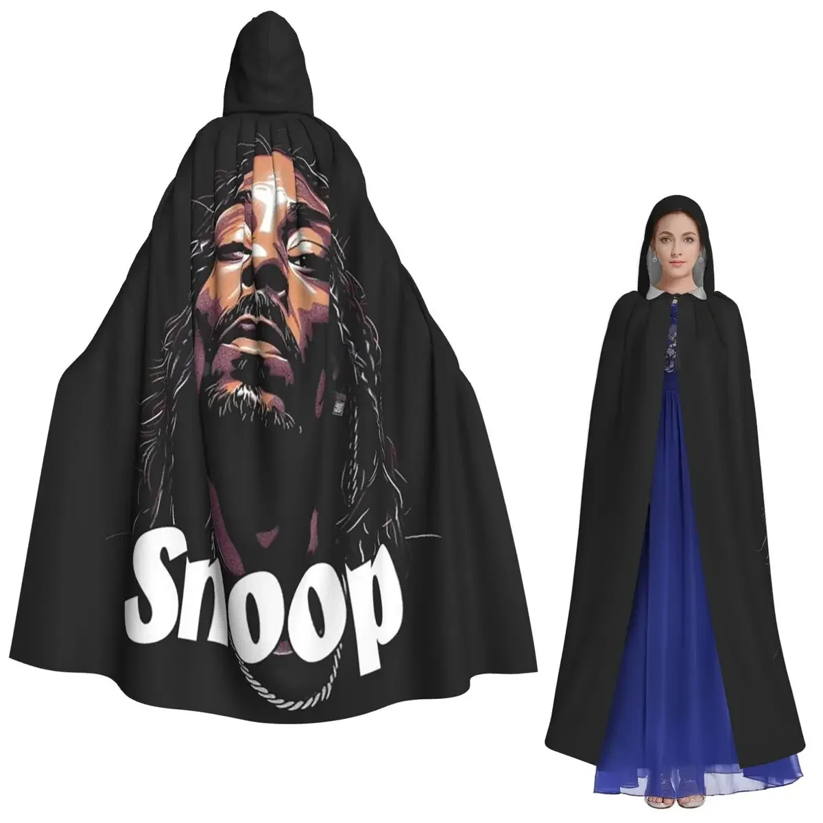 

Snoop Dogg Doggy Style Music Long Hooded Cloak Witch Medieval Costume Cosplay Cape HalloweenCoat Adult Unisex