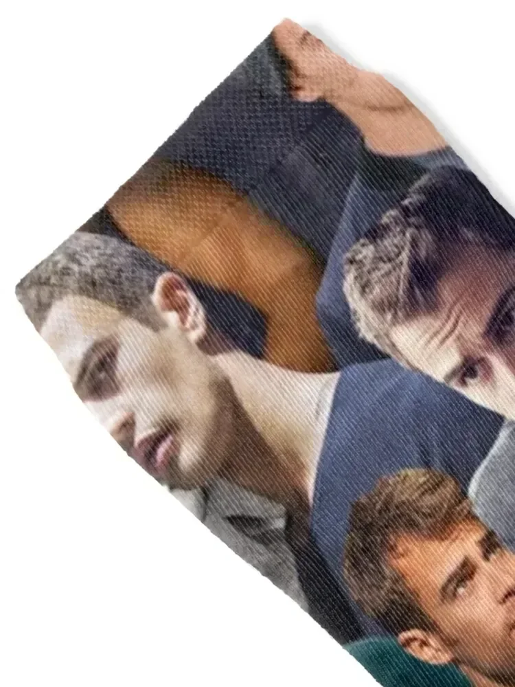 Theo James photo collage Socks cool aesthetic Running Women Socks Men's