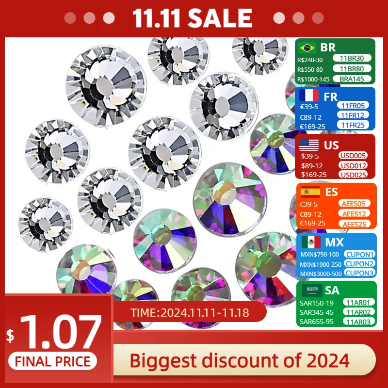 Promotion! Clear AB Non hot fix Rhinestones ss16 ss20 flat back crystals glass stone strass glitters for 3d nail garment wedding