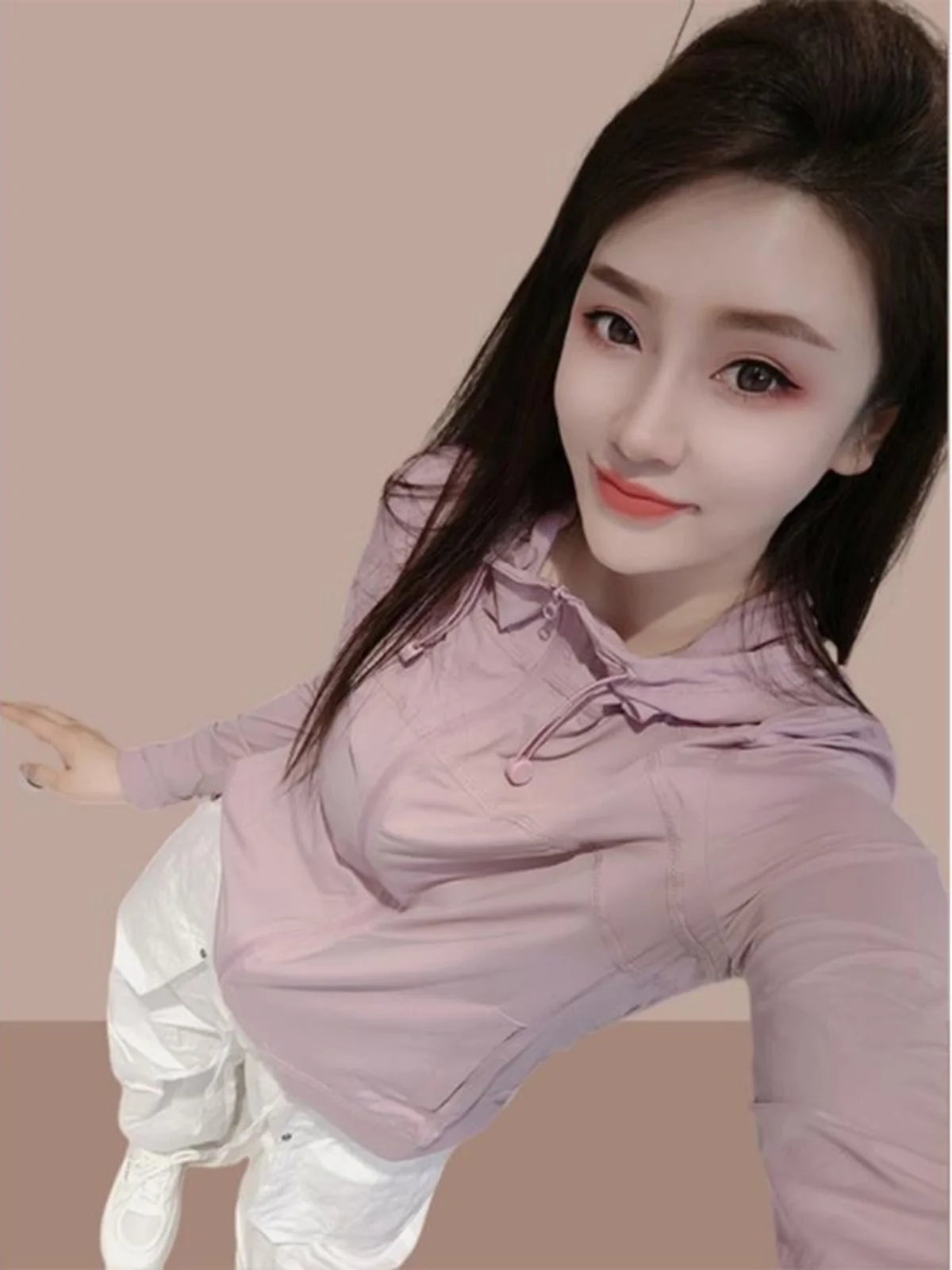 

Korean High-End Casual Hooded Sun Protection Long Sleeve Women's Jacket Summer New Loose Versatile Color Outerwear