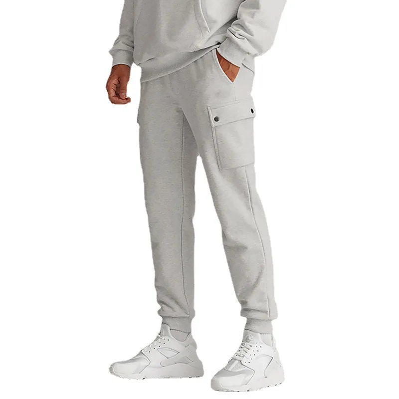 2024 Men's Wear New Men's Work Pants Sports and Casual Long Pants Men's Elastic Slim Fit Tie Feet Pants trousers Men's Pants