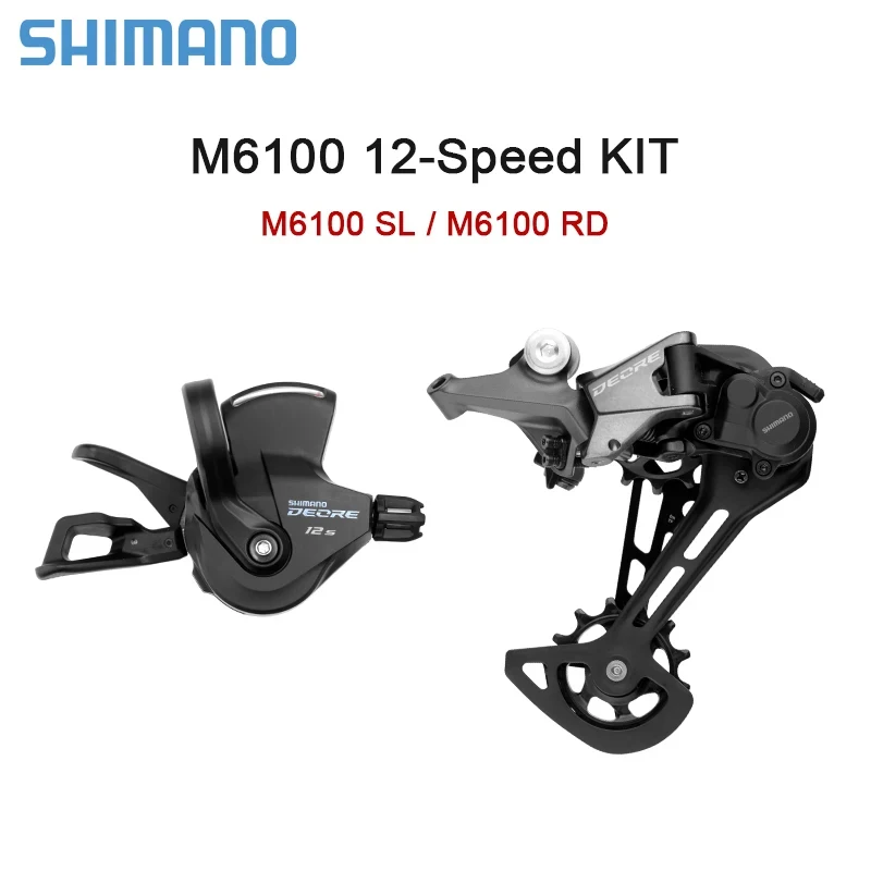 SHIMAN0 DEORE M6100 12V Groupset Mountain Bike M6100 Rear Derailleur+SL M6100 MS 51T HG 46/50/52T Flywheel KMC X12 12S Kit