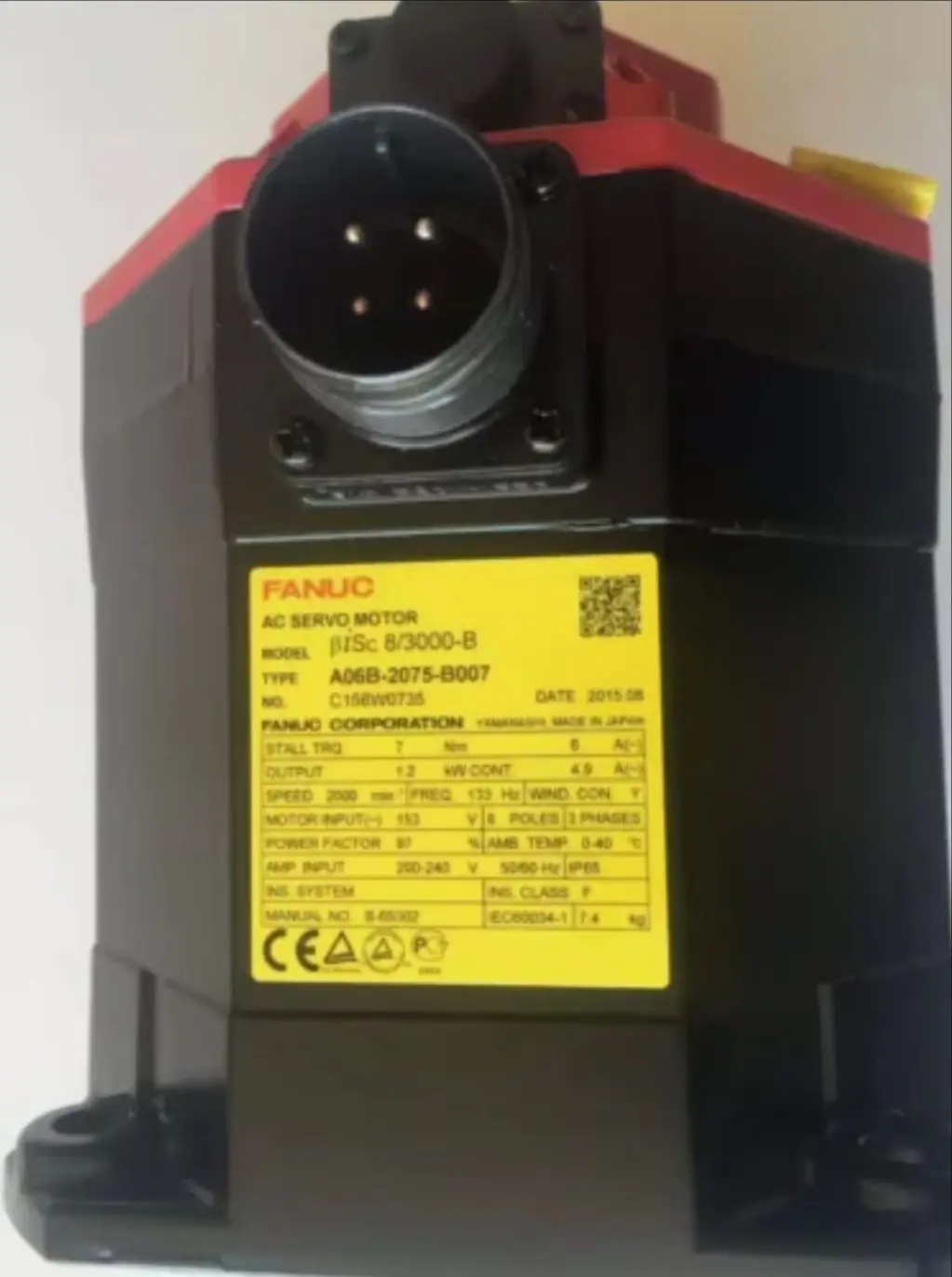 

A06B-2075-B007 Used Servo Motor Tested ok，A06B 2075 B007，Fast shipping