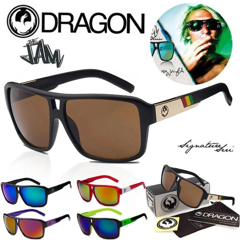 

Classic Square Sunglasses for Men Women Dragon Brand Designer Driving Fishing Eyewear Sport Sun Glasses Man UV400 Shades Male