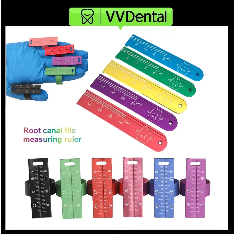 

1pc Dental Rulers Aluminium Dentist Endo Finger Ruler Measure Scale Endodontic Dental Instruments Measuring Aluminium Endo Ruler