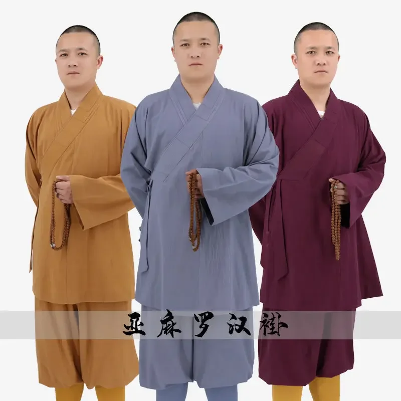 

Suit monk clothes men's and women's breathable arhat coat small coat uniforme shaolin meditation