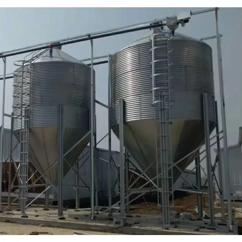 New SYGH Brand Agricultural Poultry Feeding Silos 3T-20T Galvanized Steel 275g/m2 Coating 10-Year Warranty 1~4 Layers Customized