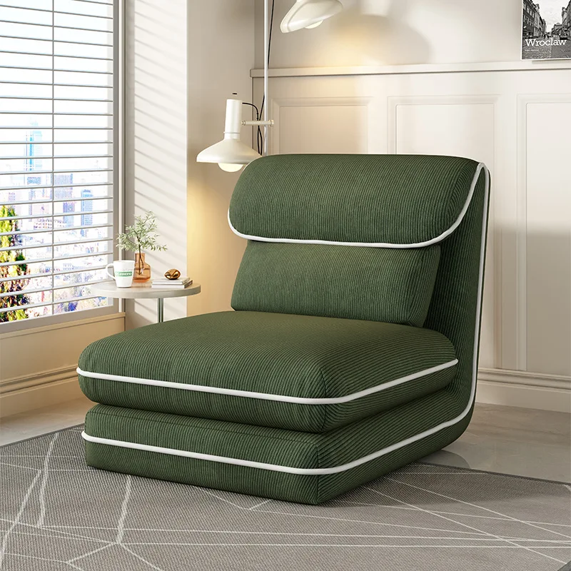 Living Room Single Floor Lounge Chair Sofa，Lazy Sofa, Small-sized Folding Sofa Bed, Multi-color Reclining Bedroom Tatami