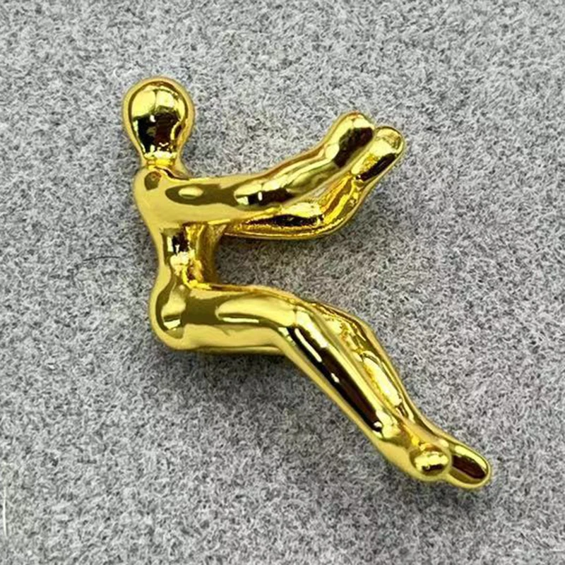 2026 Spanish punk metallic gold figurine earrings, jewelry accessories, neutral gifts