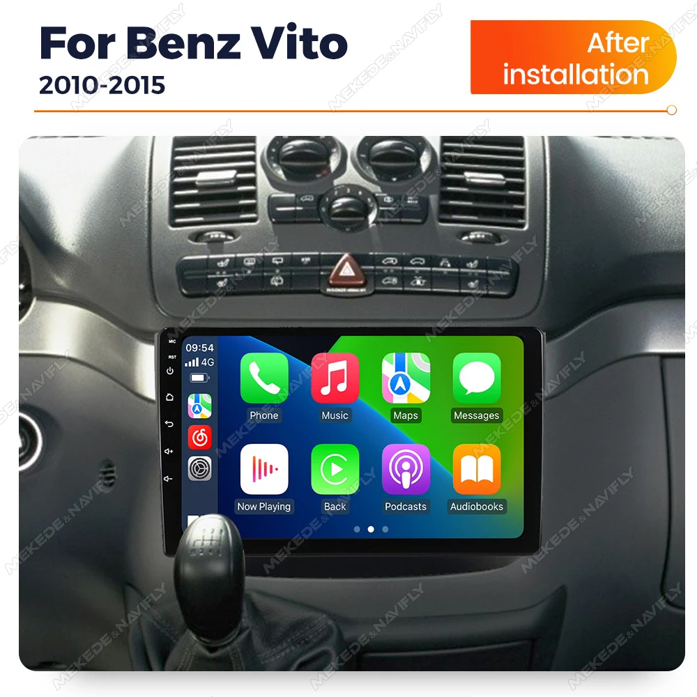 MEKEDE 10inch Car Intelligent System Radio RDS Carplay For Mercedes Benz Vito W639 Viano W639 2003 - 2015 Car Multimedia Player