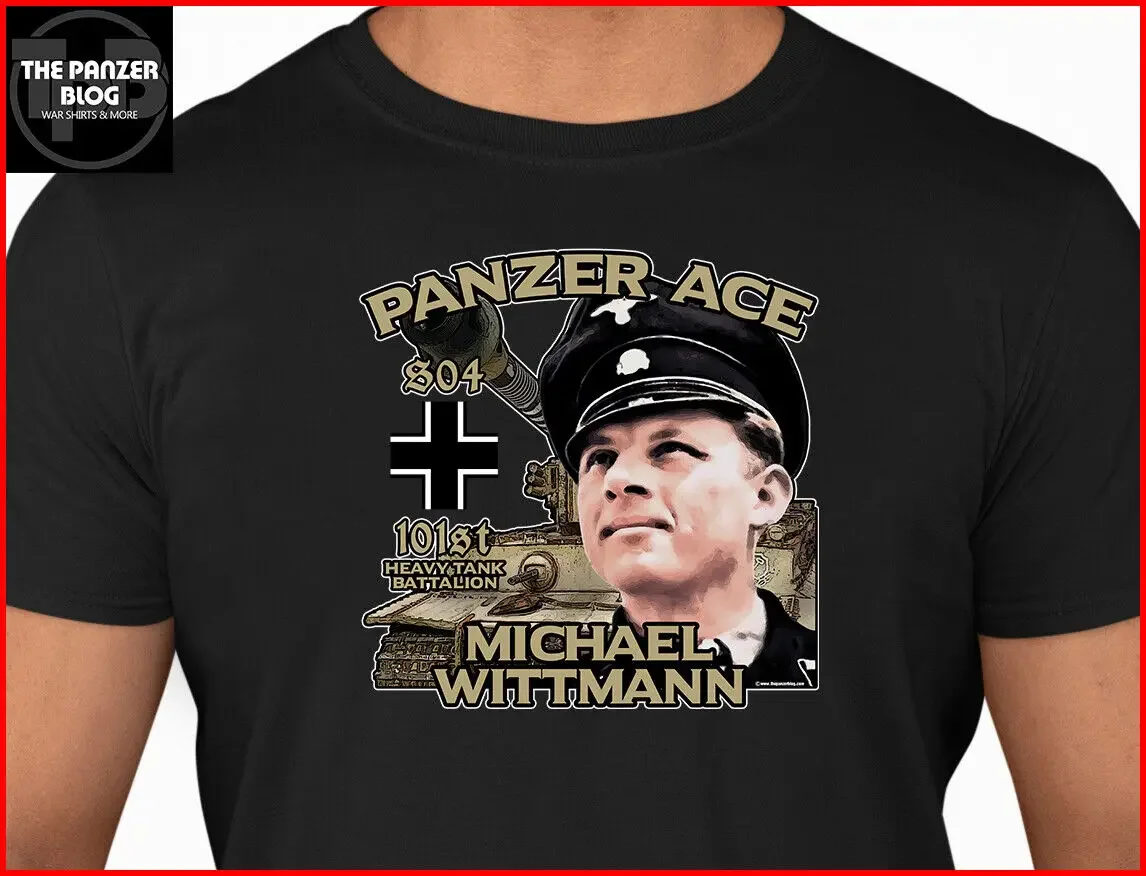 Panzer Ace Michael Wittmann T Shirt  German Army Tank long or short sleeves