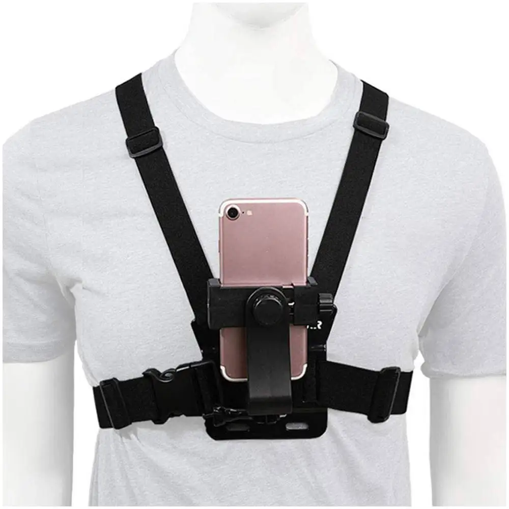 New camera shoulder strap chest with mobile phone bracket sports camera accessories live set