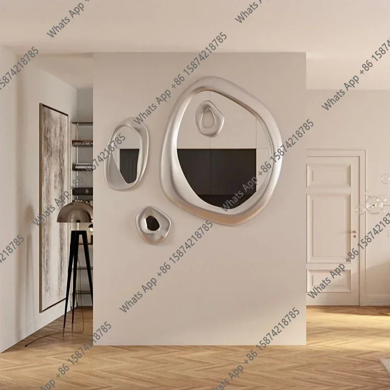 XX Z Living Room Modern Mirror Wavy Art Vintage Star Hanging Mirror Luxury Gold Funky Infinity Decoration Spiegel Wand Home Pro