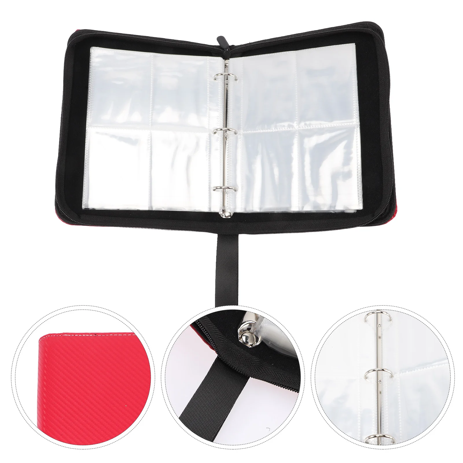 

Card Binder Organizer Trading Cards Storage Album Game Card Binder Protector PU Cover for Baseball Football Cards Collectors