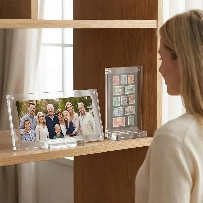 

Прочная прозрачная акриловая магнитная рамка для долларовых купюр с подставкой для демонстрации коллекционных предметов