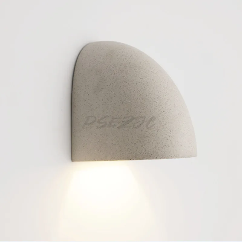Minimalist Industrial Background Wall Terrazzo Wall Lamp Outdoor Waterproof Terrace Villa Courtyard Fence Cement Wall Lamp