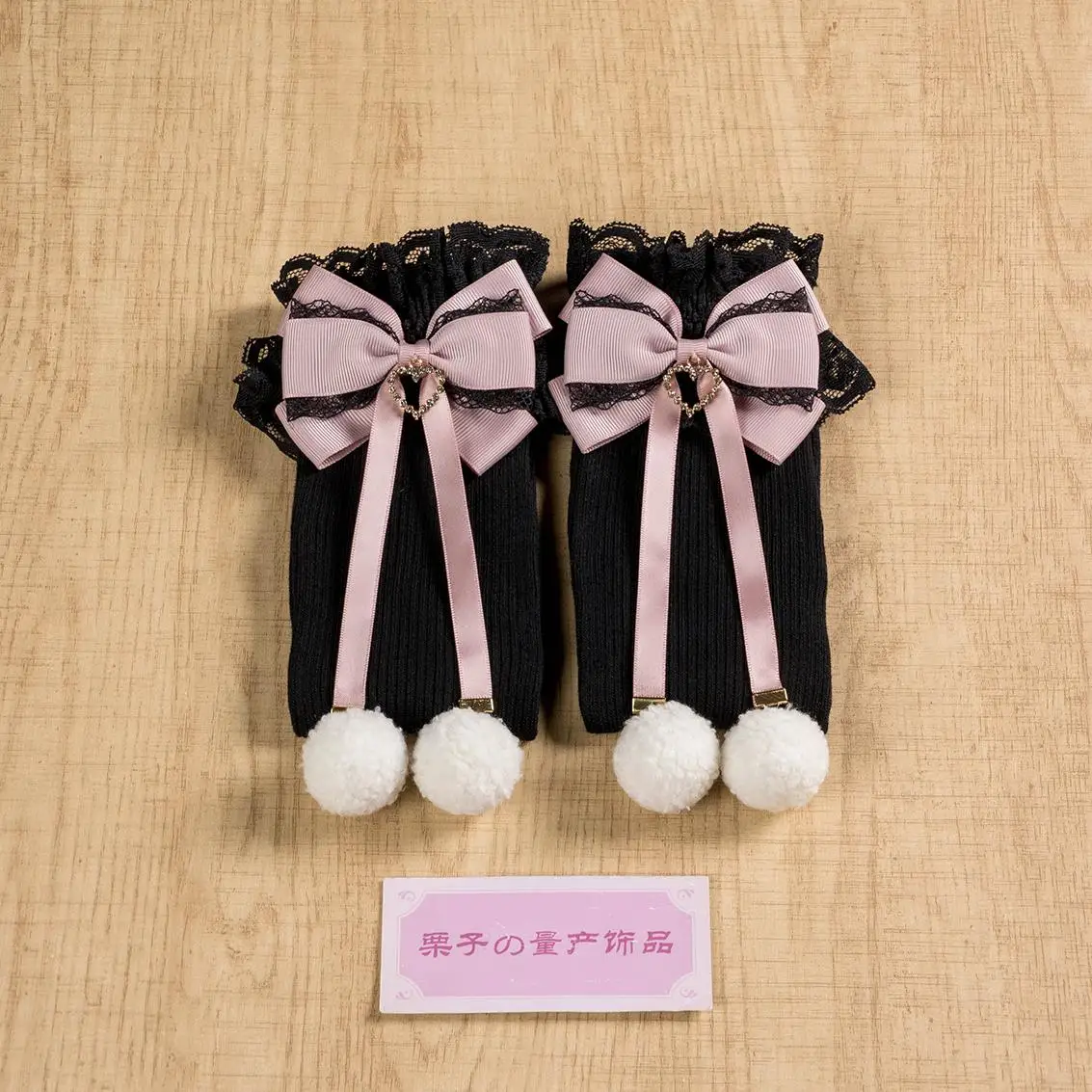Summer Autumn Lolita Socks Mass-produced Long Tube Hairball Bow Medium Tube Socks Japanese Style Lace Sock Jk Girl Hosiery