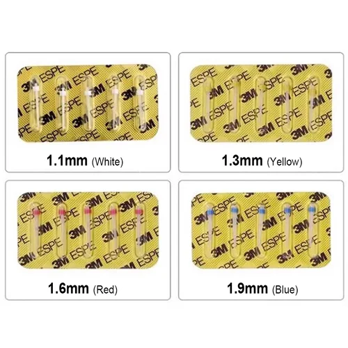 Imagen 1 del producto Dental 3M ESPE RelyX ™ Postes de fibra de vidrio, taladro restaurador de pila de conducto radicular de ortodoncia, materiales de relleno de laboratorio de odontología, 10 unids/caja