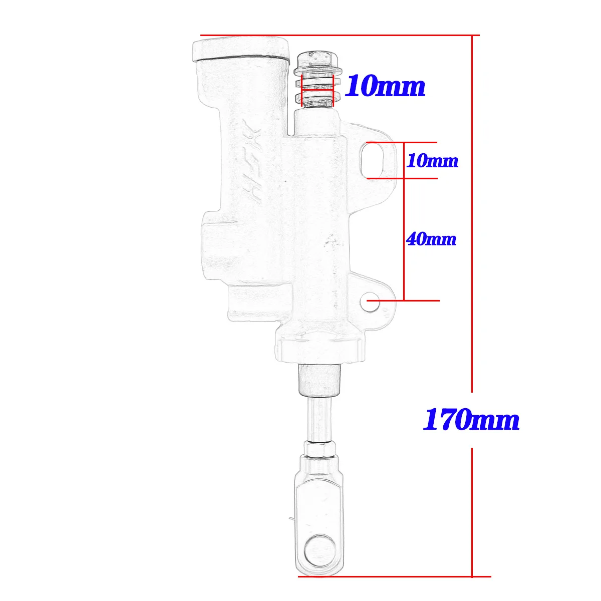 Motorrad Hinten Hydraulische Hauptbremszylinder Pumpe Für 50cc 70cc 110cc 125cc 150cc 250cc Kayo T4 T6 BSE ATV Pit Pro Dirt Bike