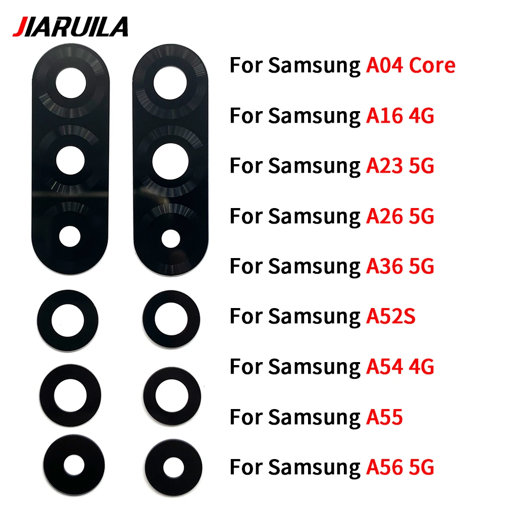 1set Back Camera Glass For Samsung A04 Core A16 4G A23 A36 A52S A54 A55 A56 5G Rear camera Lens Cover With Sticker Adhesive