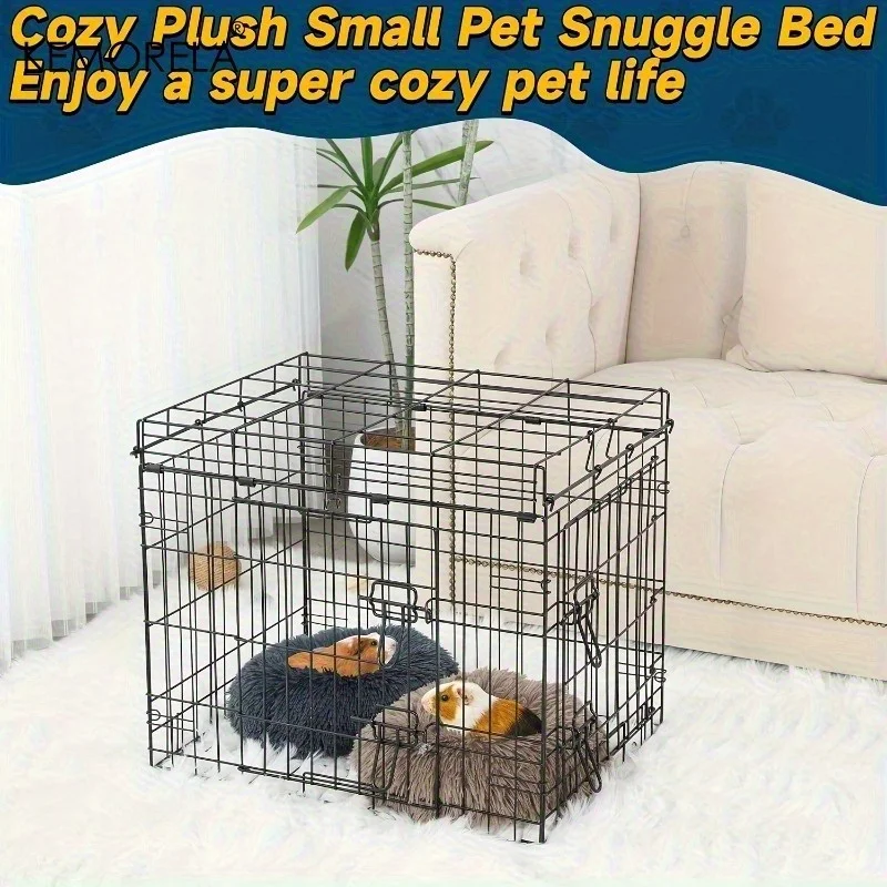 1PCS Ultra-Soft Plush Small Pet Nest - Cozy Warm Hamster Sleeping Bed with Non-Slip Bottom Insulated Padding for Guinea &Animals