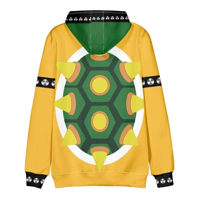 Super Brothers Bowser Cosplay Costume for Men  Women Pants Hoodies Harajuku Streetwear Fashion 3D Printed Sweatshirts Jacket