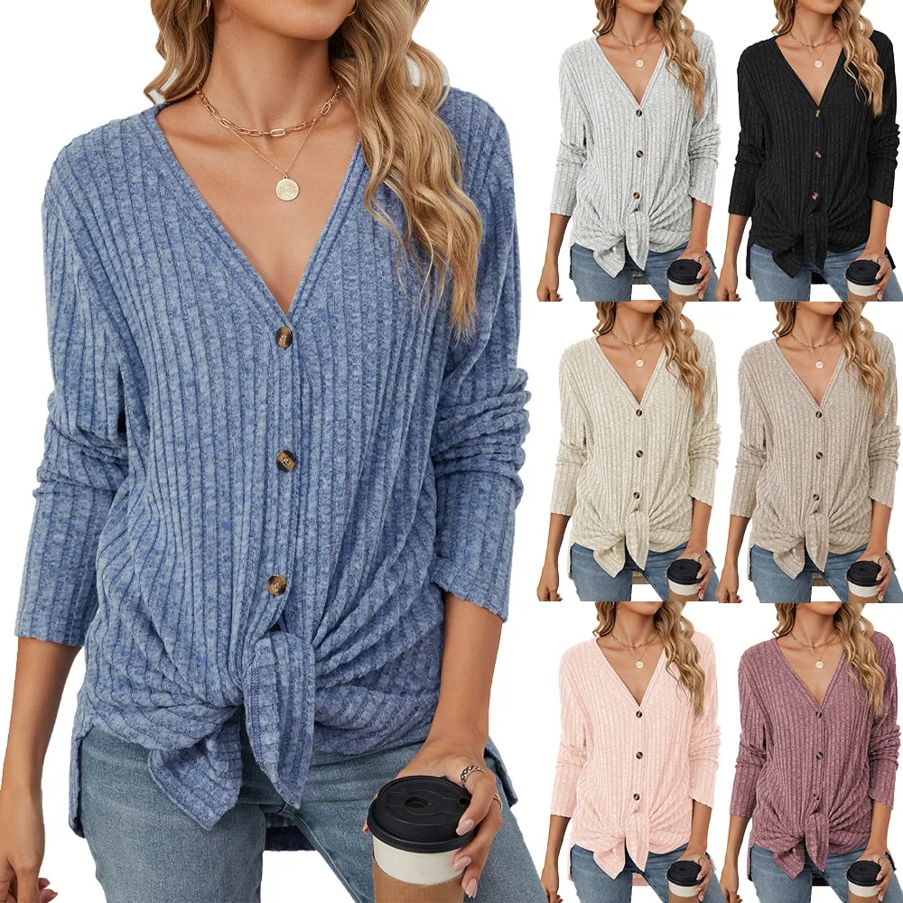 

For spring and Autumn New Style Independent Station Pure Color Button up Long Sleeve Casual Open Cardigan Outerwear