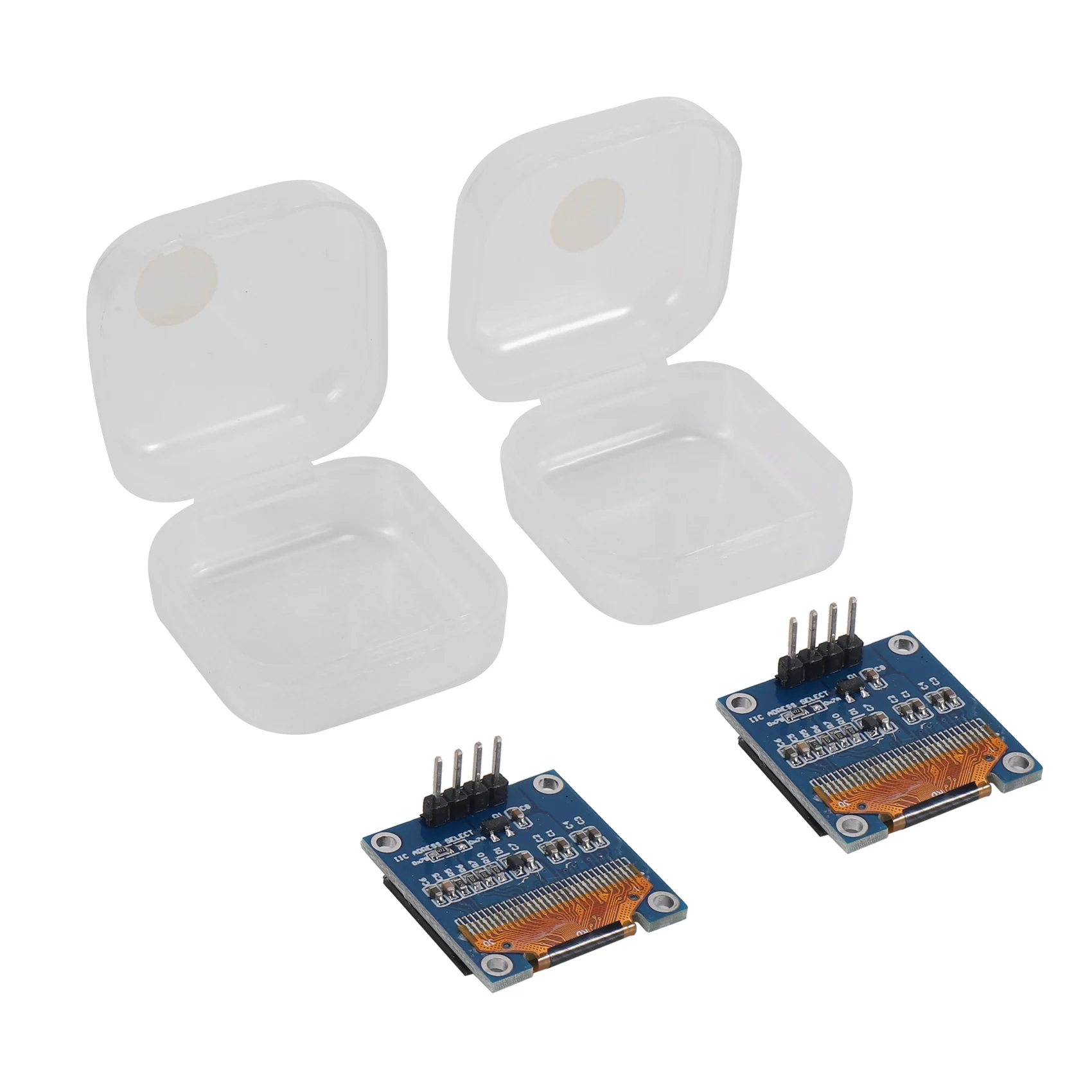 Módulo de pantalla OLED A62T-4Pcs I2C IIC 128x64 Módulo de pantalla de 0,96 pulgadas SSD1315 para Arduino UNO R3 STM con pines