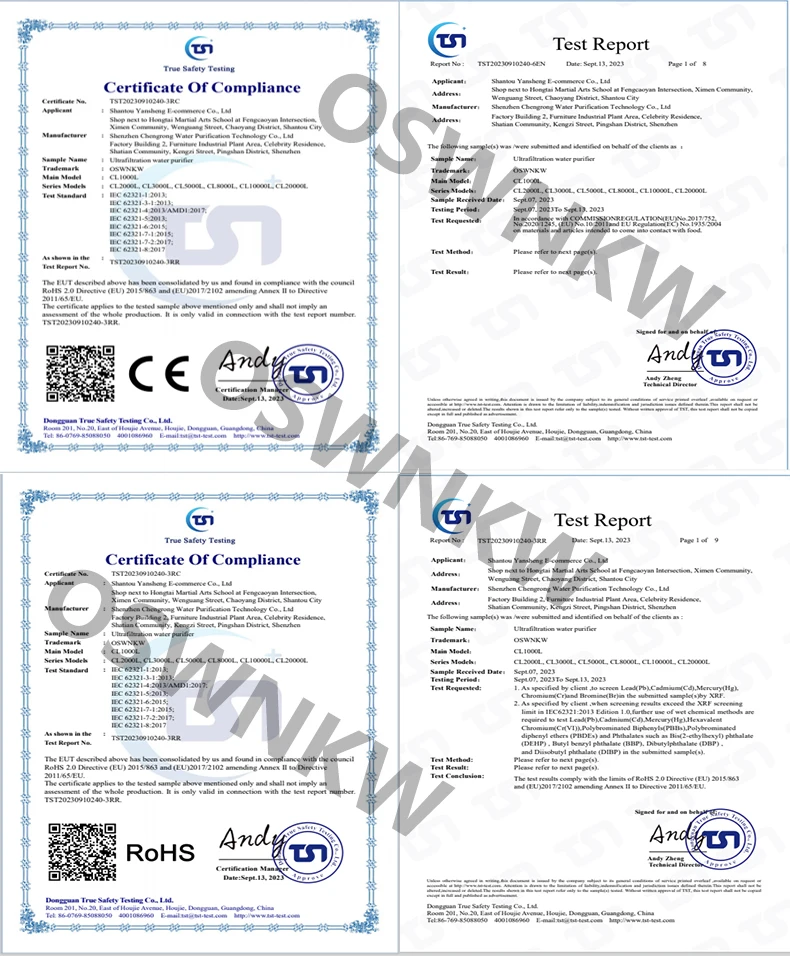 Whole House Water Purifier 0.01um PVDF Pre-Filter 1000L SUS304 Water Filter Can Be Continuously Cleaned for 5 Years