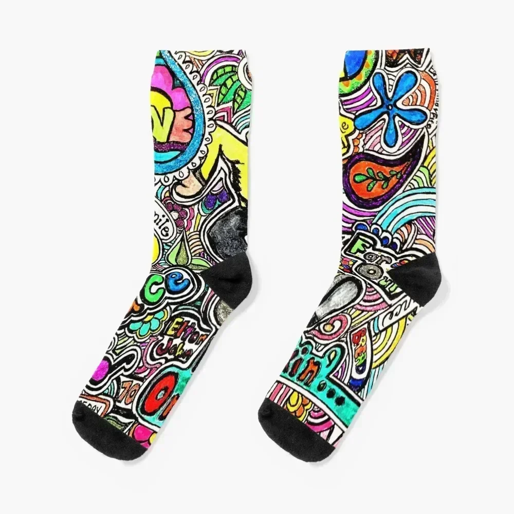 

Love the 70's Socks Sports Lots men cotton high quality retro Men Socks Women's